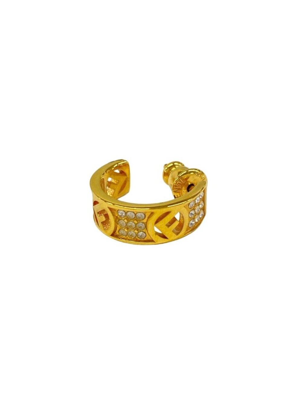 Fendi Earrings F is Fendi Gold Clear